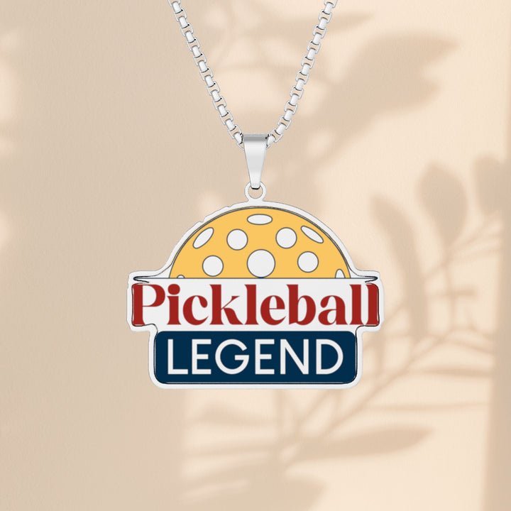 Pickleball Legend Pendant Necklace — Custom Photo Pendant