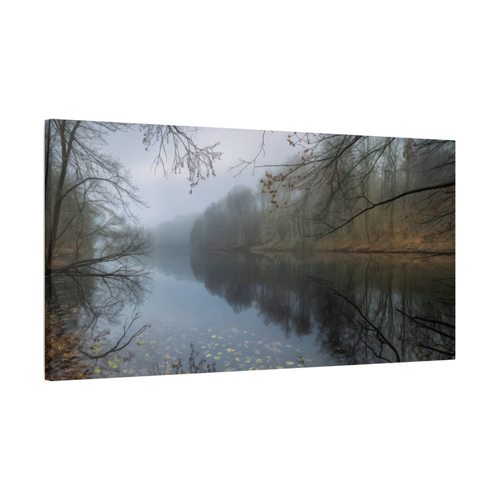 Foggy River Landscape Canvas Print – Nature Wall Art