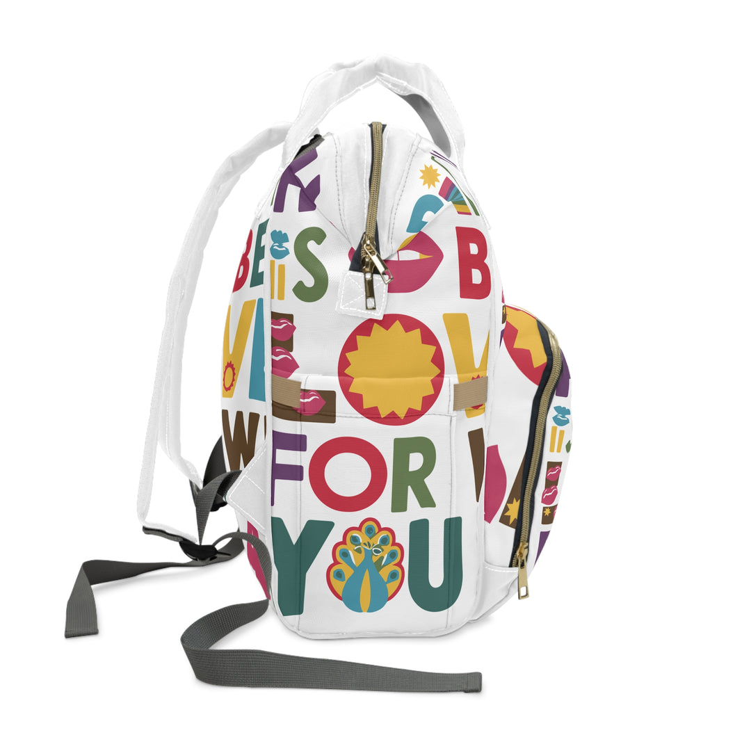 Multifunctional Diaper Backpack - Happiness is being Loved for Who You Are