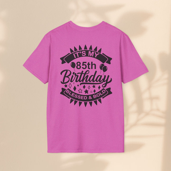 85th Birthday Celebration T-Shirt, Unisex Softstyle Tee for 85th Birthday, Milestone Birthday Gift, Birthday Party Outfit, Cute [...]