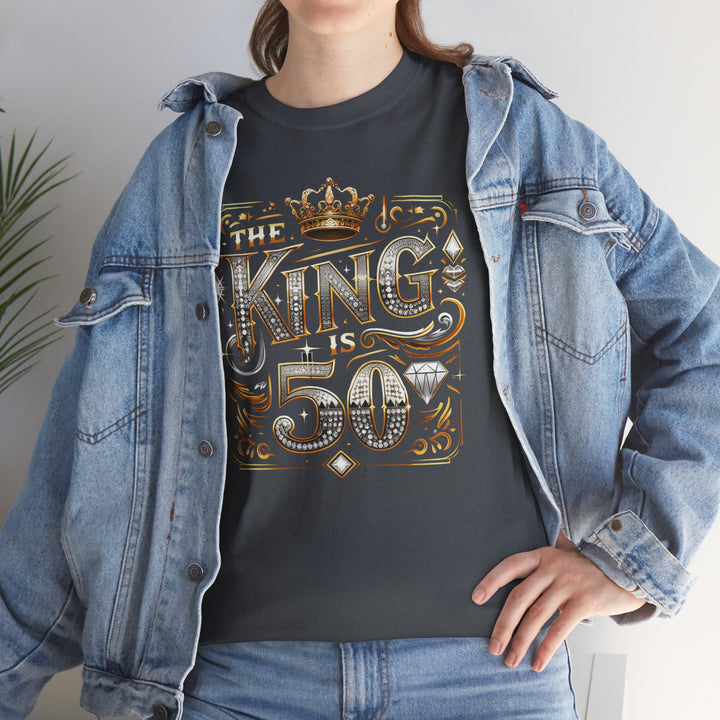 Royal 50th Birthday Tee, Vintage King Shirt, Men’s Birthday Gift, Celebrate 50 Years, Custom Graphic T-Shirt, Fun Party Top
