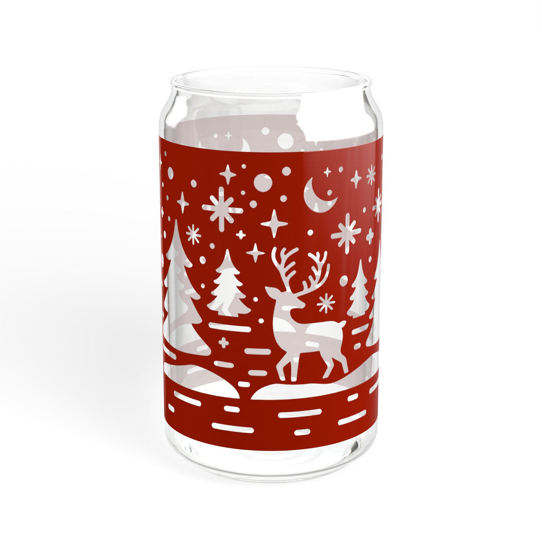 Christmas Deer Sipper Glass