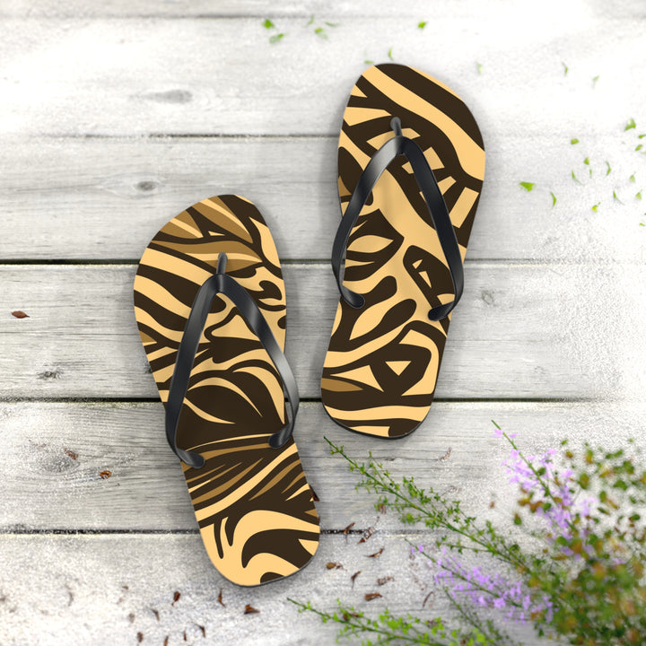 Flip Flops - Orange Tribal