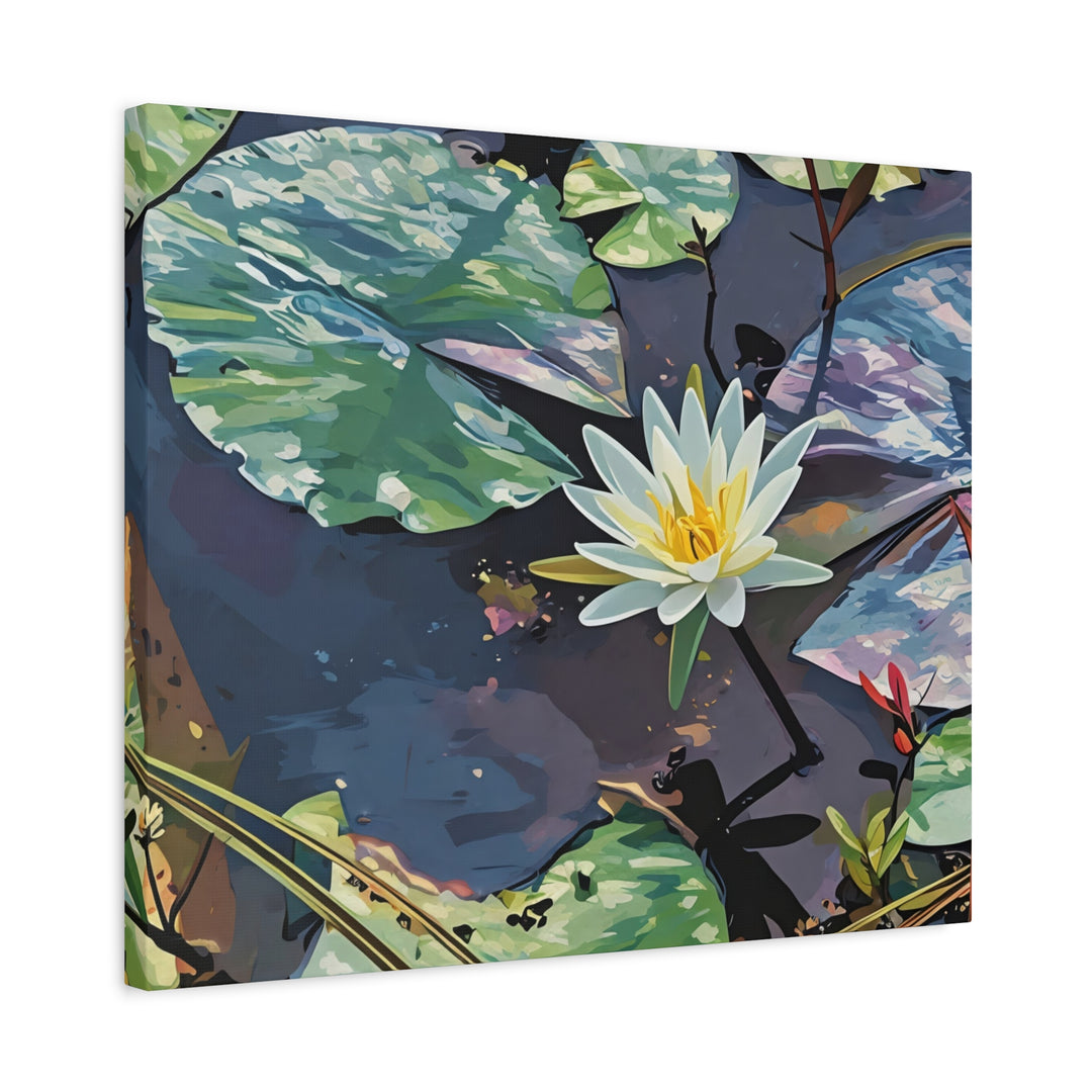 Water Lily Canvas Art Print – Nature Wall Décor