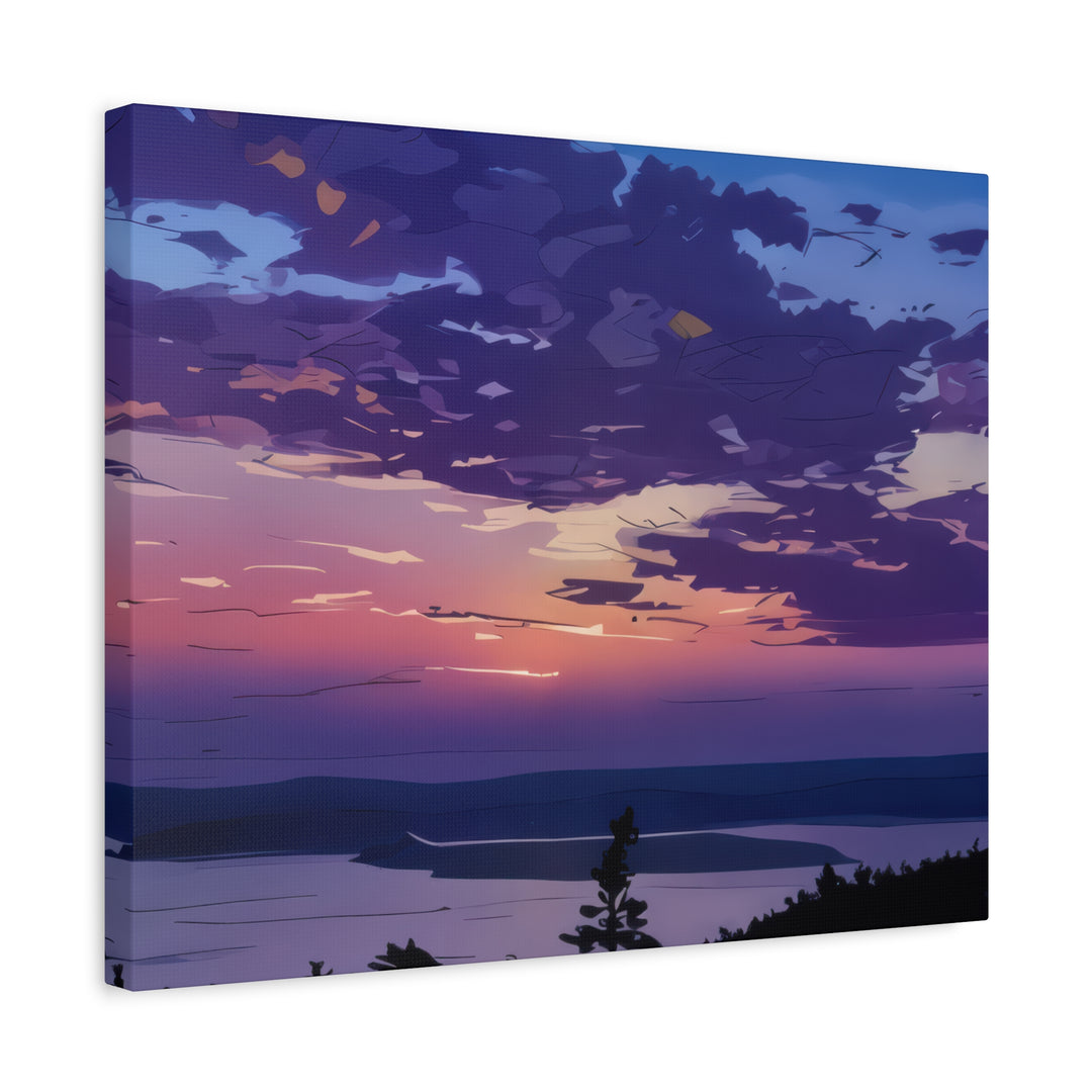 Elegant Sunset Canvas Print for Bedroom and Living Room