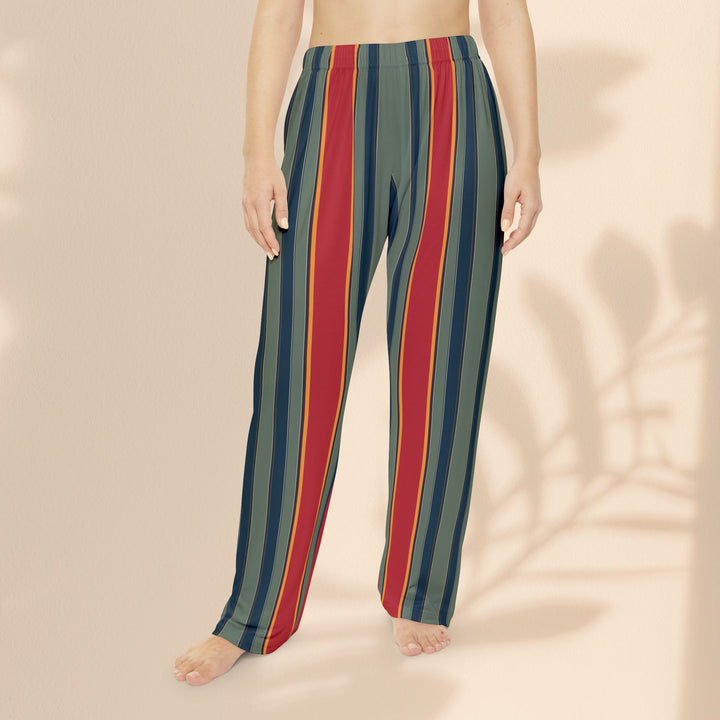 Sea Dragon Dreams Striped Lounge Pajama Pants — Wide-Leg Comfort
