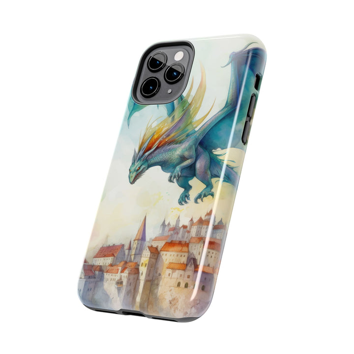 Tough Phone Cases - Dragon Over City