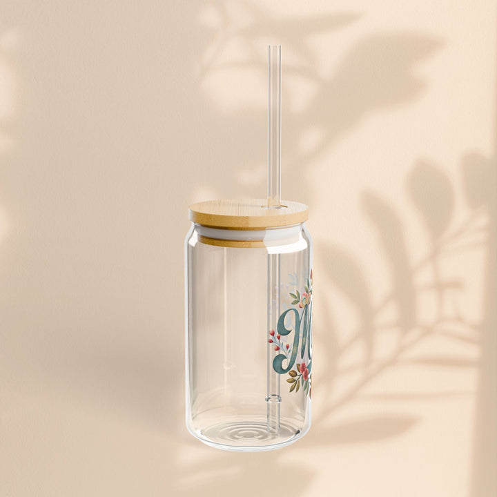 Floral Mama Sipper Glass - 16oz Eco-Friendly Drinkware
