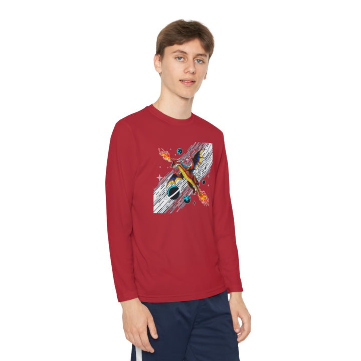 Youth Long Sleeve Competitor Tee - Galaxy Dragon