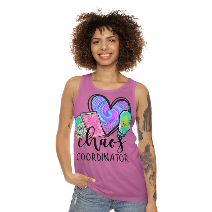 Chaos Coordinator Unisex Tank Top - Fun and Colorful Teacher Gift