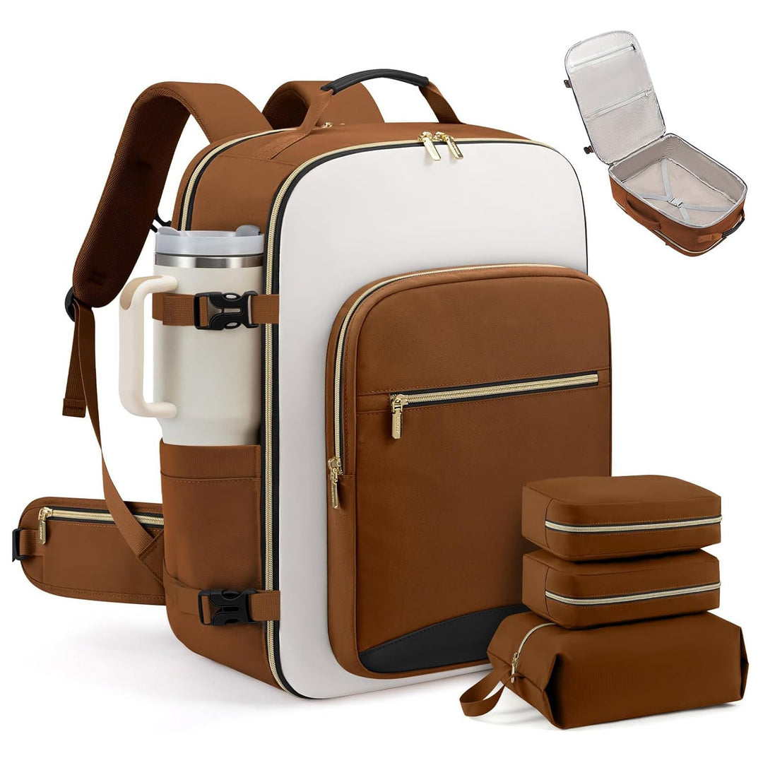 Travel Carry-On Luggage Set with 3 Organizer Pouches