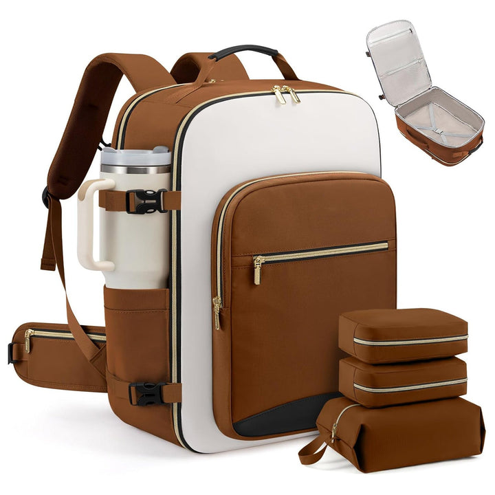 Travel Carry-On Luggage Set with 3 Organizer Pouches