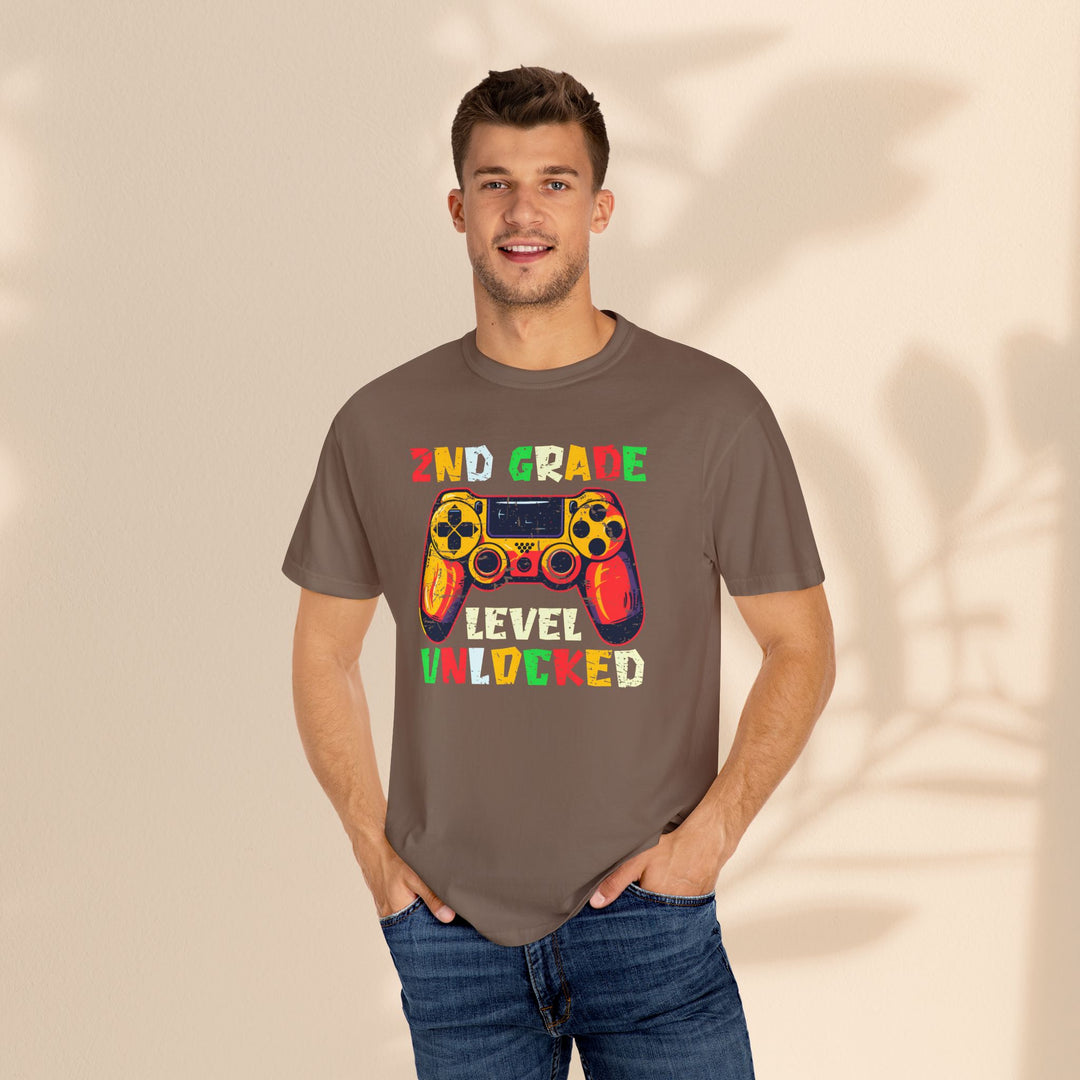 Fun Gamer T-Shirt, 2nd Grade Level Unlocked Shirt, Kids Gaming Apparel, Back to School Gift, Video Game Fan Tee