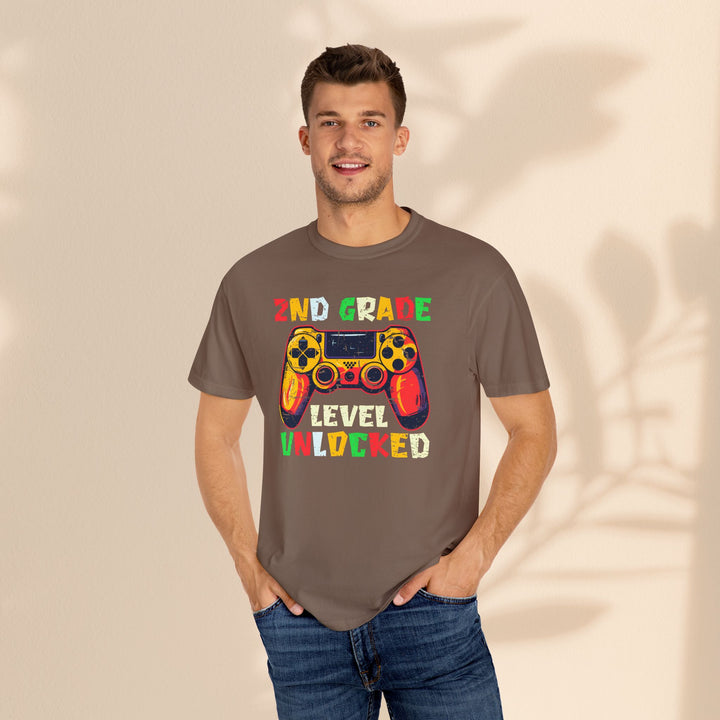 Fun Gamer T-Shirt, 2nd Grade Level Unlocked Shirt, Kids Gaming Apparel, Back to School Gift, Video Game Fan Tee