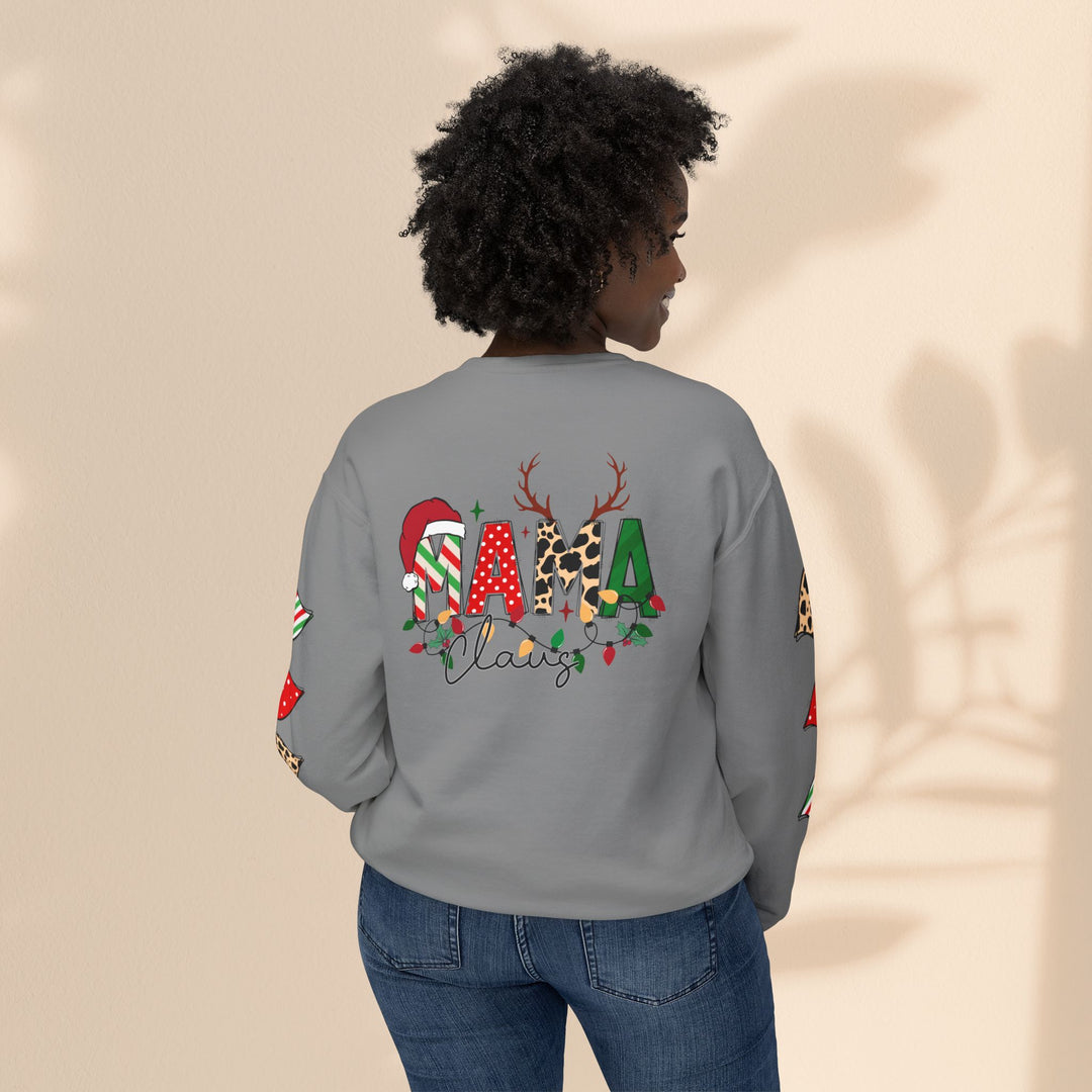 Unisex Lightweight Crewneck Sweatshirt - Mama Claus