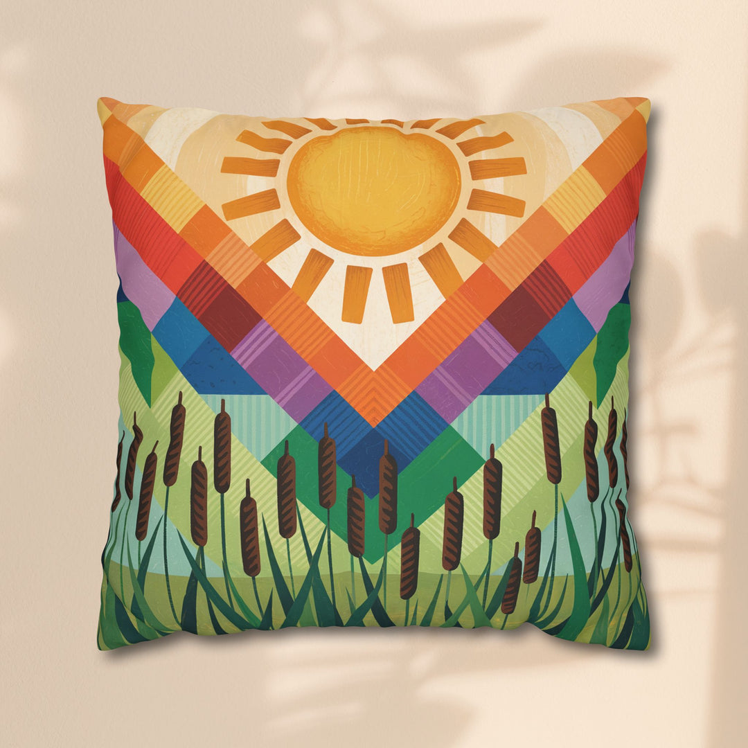 Seminole Sunburst - Vibrant Sunburst Decorative Pillowcase