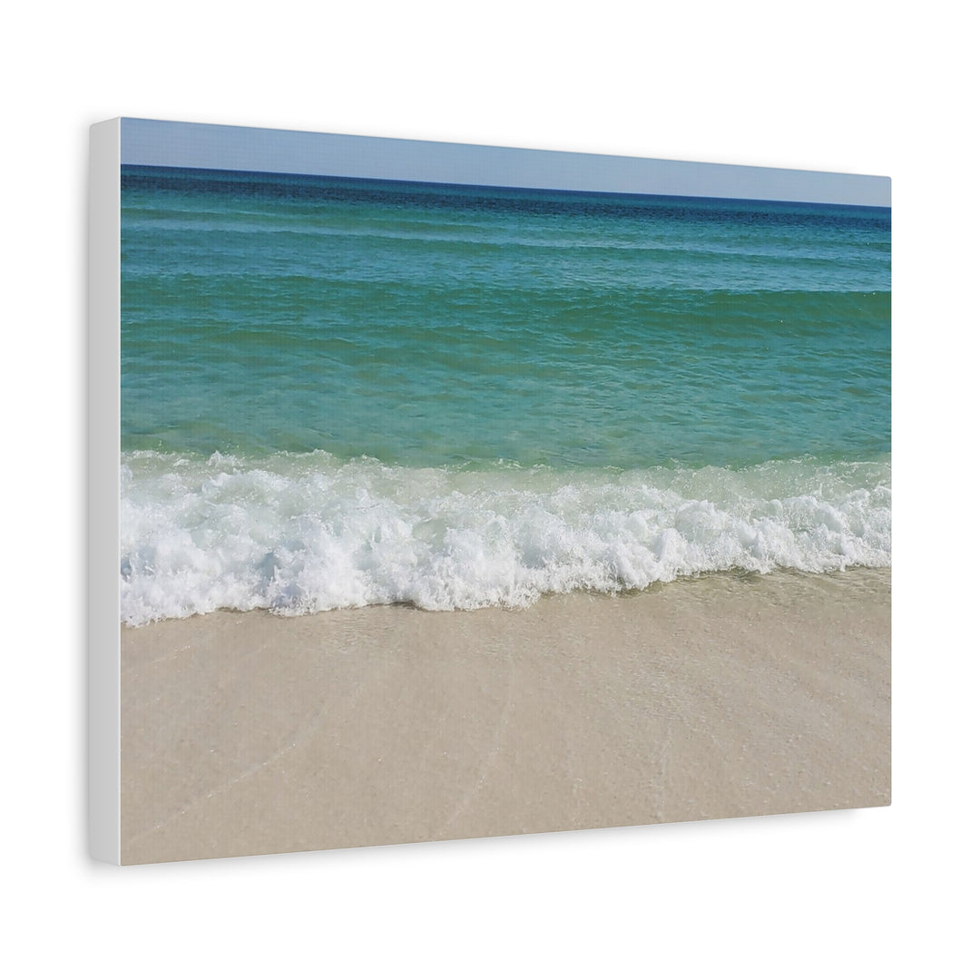Beach Waves Matte Canvas Print – 1.25-Inch Stretched Seascape