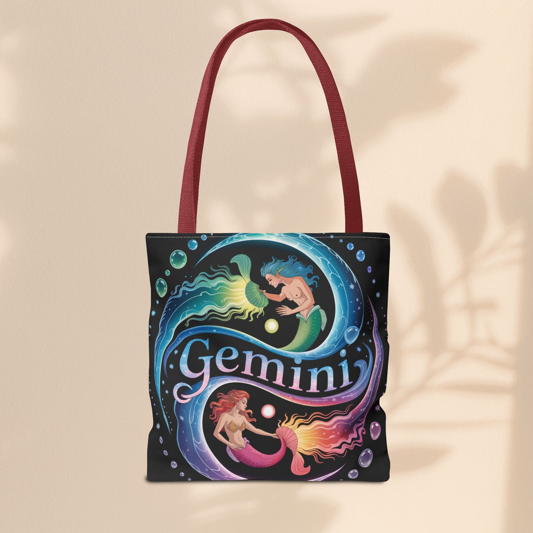 Gemini Zodiac Tote Bag - Colorful Astrology Bag, Gift for Astrology Lovers, AOP Tote for Geminis, Horoscope Design, Birthday Gift