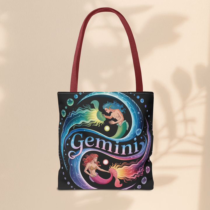 Gemini Zodiac Tote Bag - Colorful Astrology Bag, Gift for Astrology Lovers, AOP Tote for Geminis, Horoscope Design, Birthday Gift