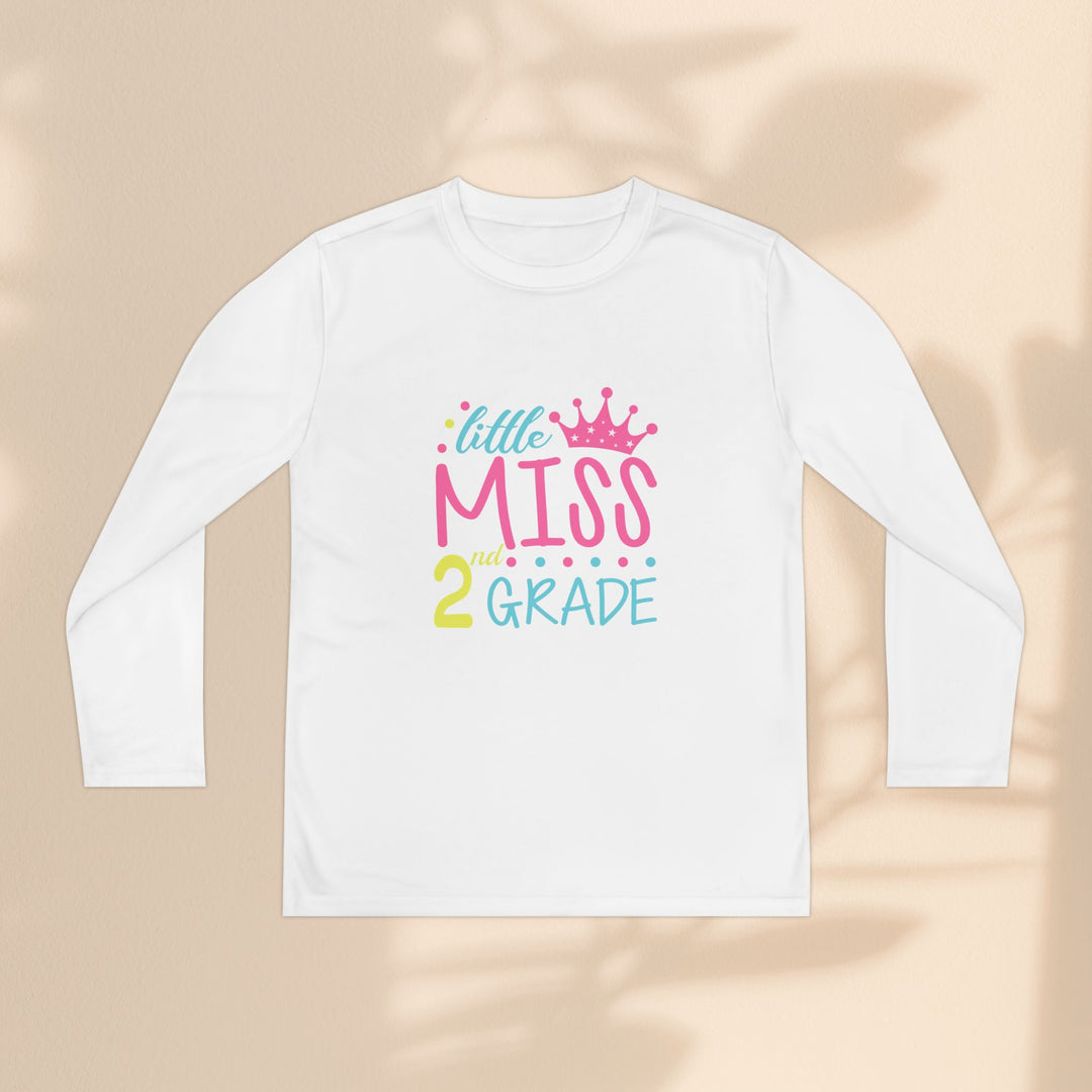 Youth Long Sleeve Birthday Tee, Kids' Birthday Shirt, Little Miss 2nd Grade Top, Tween Long Sleeve Shirt, Fun Celebration Apparel