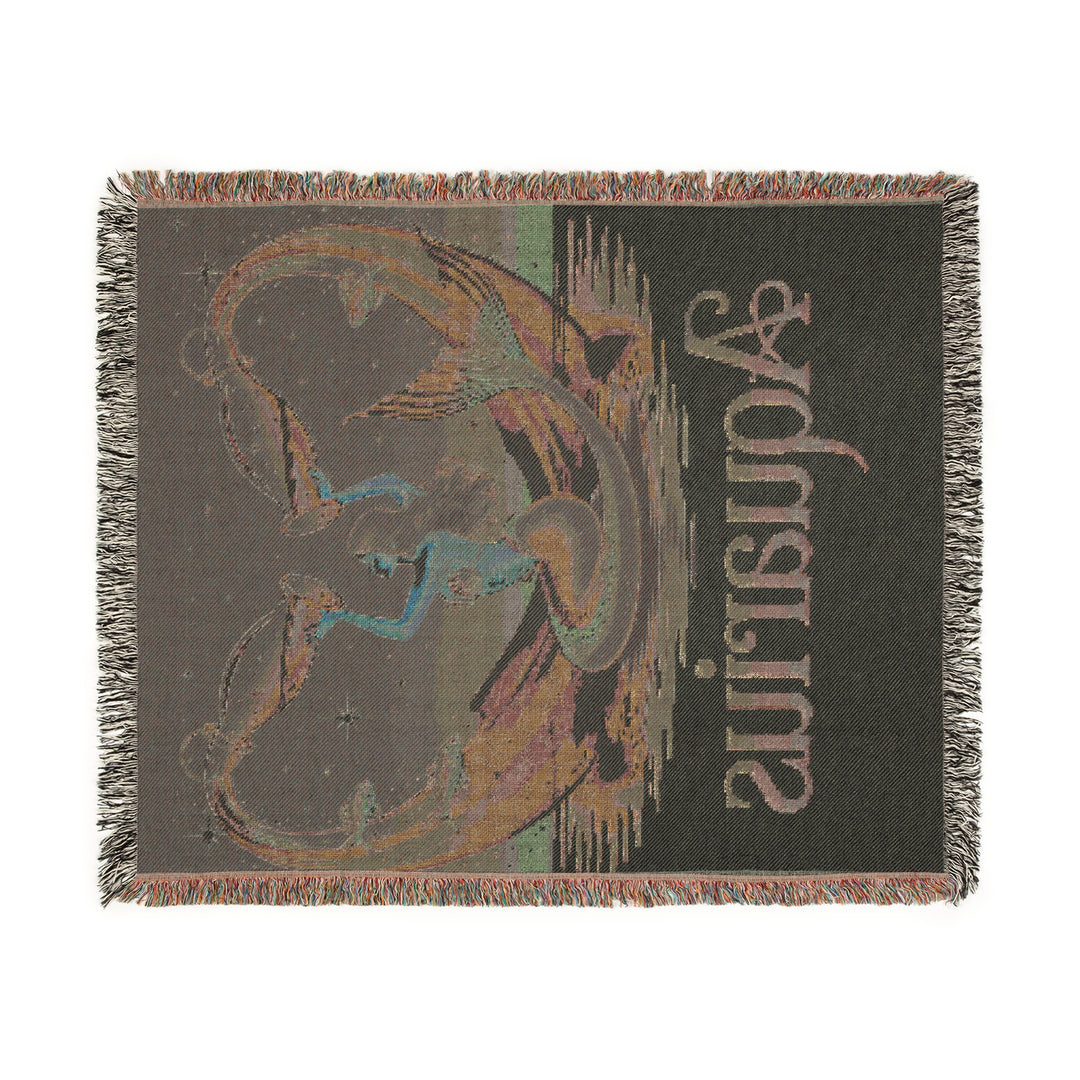 Aquarius Woven Blanket – Cozy Zodiac Throw, Astrology Home Décor & Personalized Gift for Horoscope Lovers
