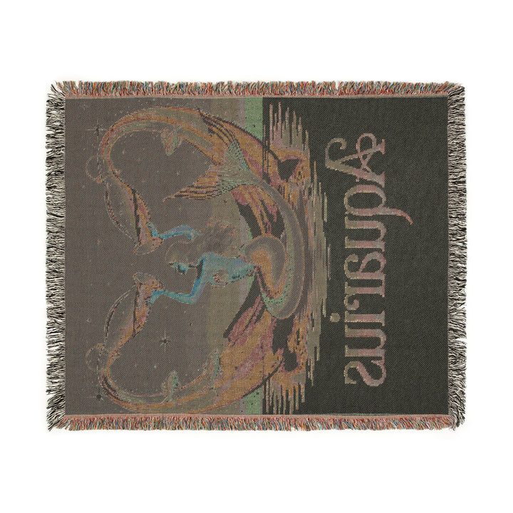 Aquarius Woven Blanket – Cozy Zodiac Throw, Astrology Home Décor & Personalized Gift for Horoscope Lovers