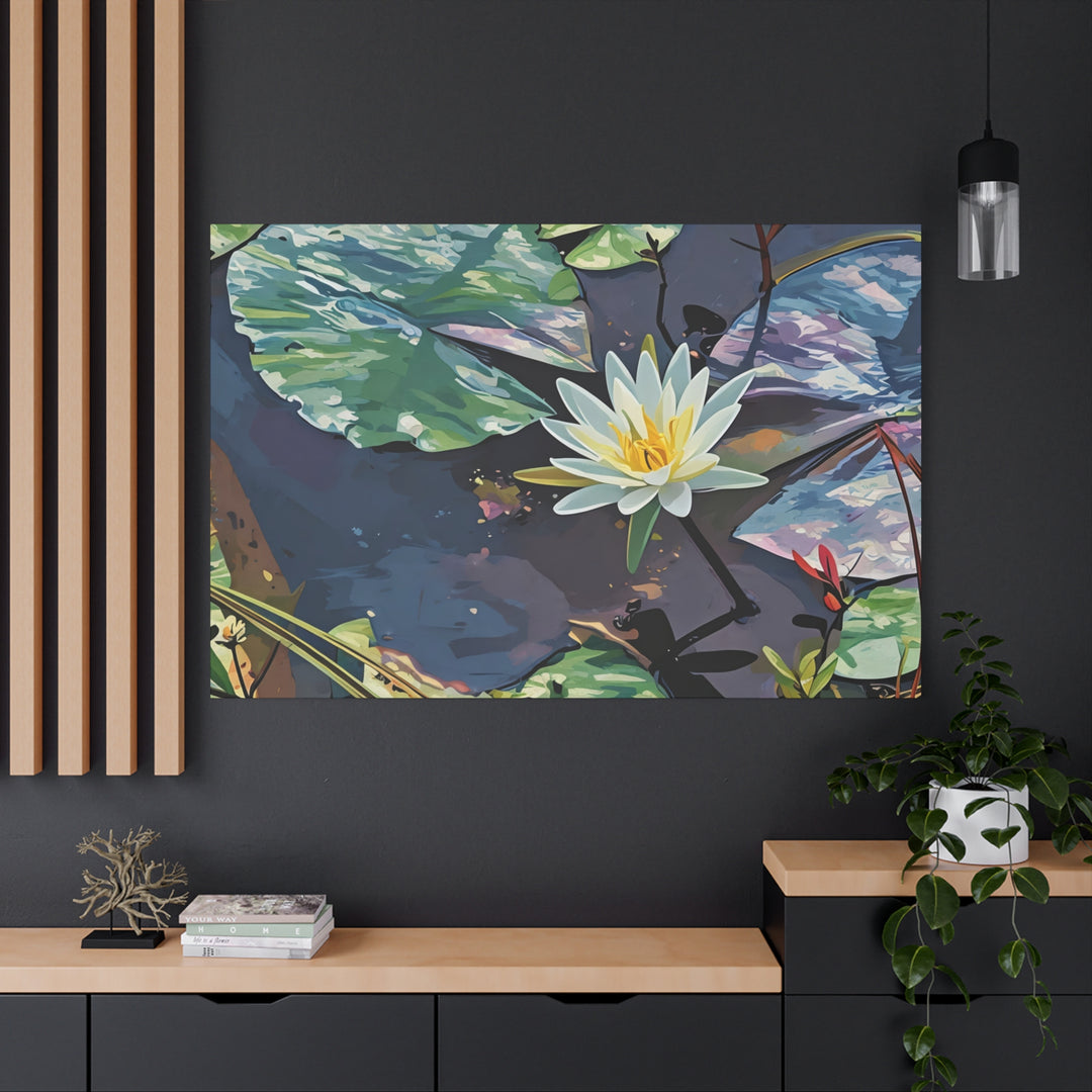 Water Lily Canvas Art Print – Nature Wall Décor