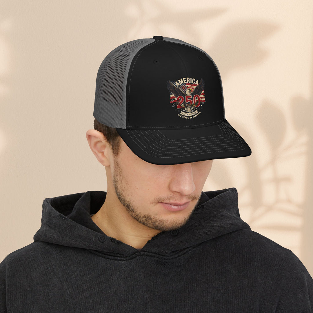 Americana Eagle Trucker Cap – Patriotic Snapback Hat