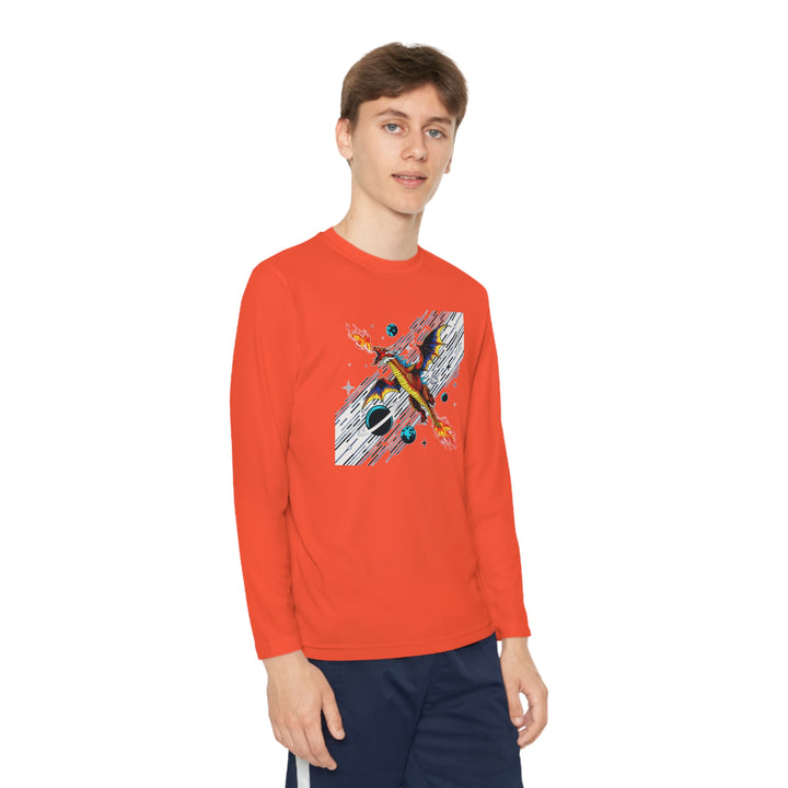 Youth Long Sleeve Competitor Tee - Galaxy Dragon