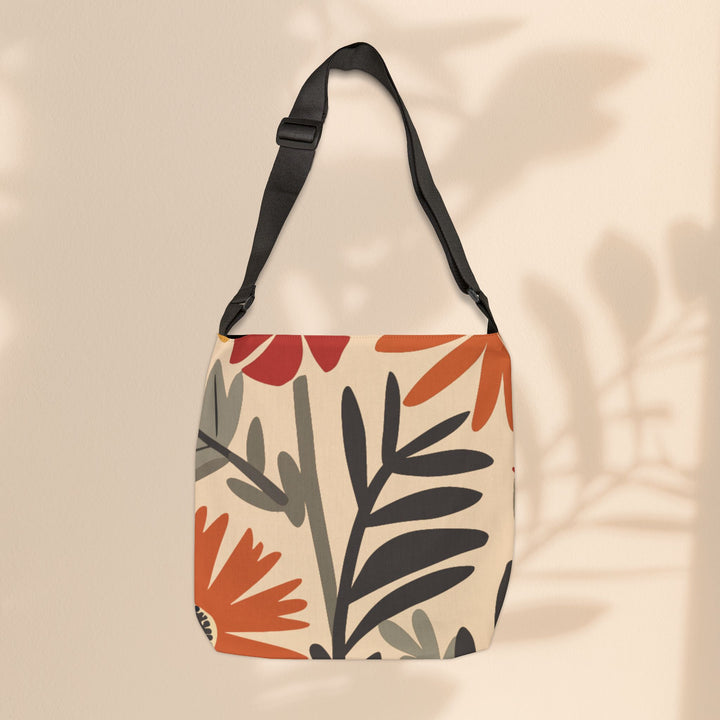 Adjustable Tote Bag - Boho Flowers