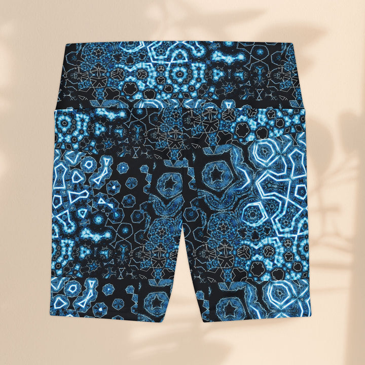 Stylish Women's Workout Shorts - Shifting Blues
