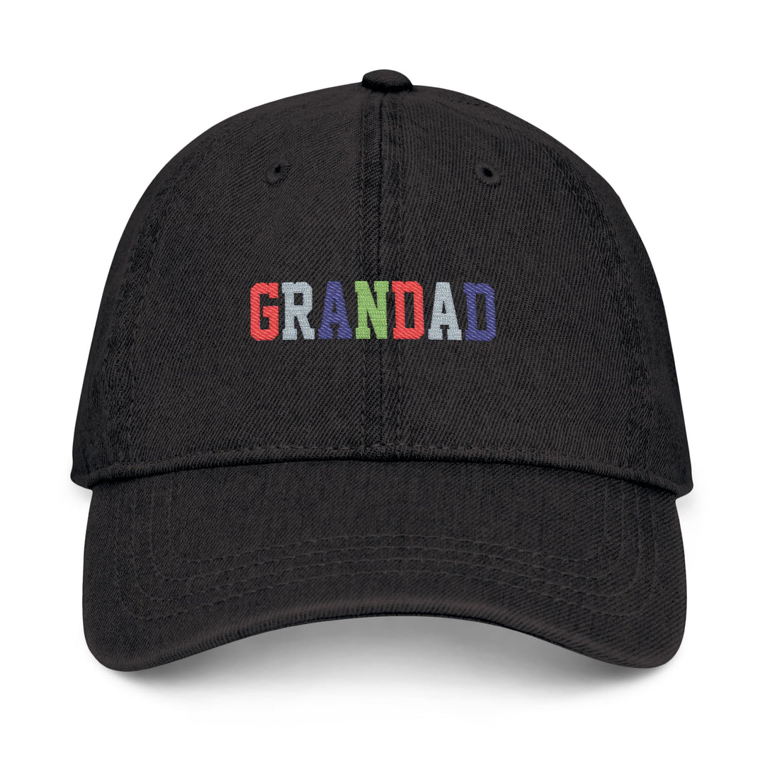 Colorful Embroidered Grandad Denim Hat - Gift for Grandpa