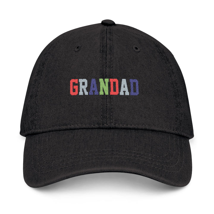 Colorful Embroidered Grandad Denim Hat - Gift for Grandpa
