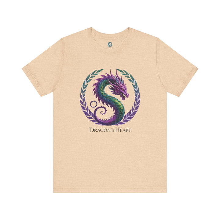 Mythical Dragon's Heart Unisex Tee, Fantasy Shirt, Gift for Gamers, Unique Dragon Design, Casual Wear, Dragon Lover's Apparel