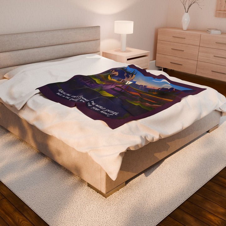 Healing From Within - Velveteen Plush Blanket