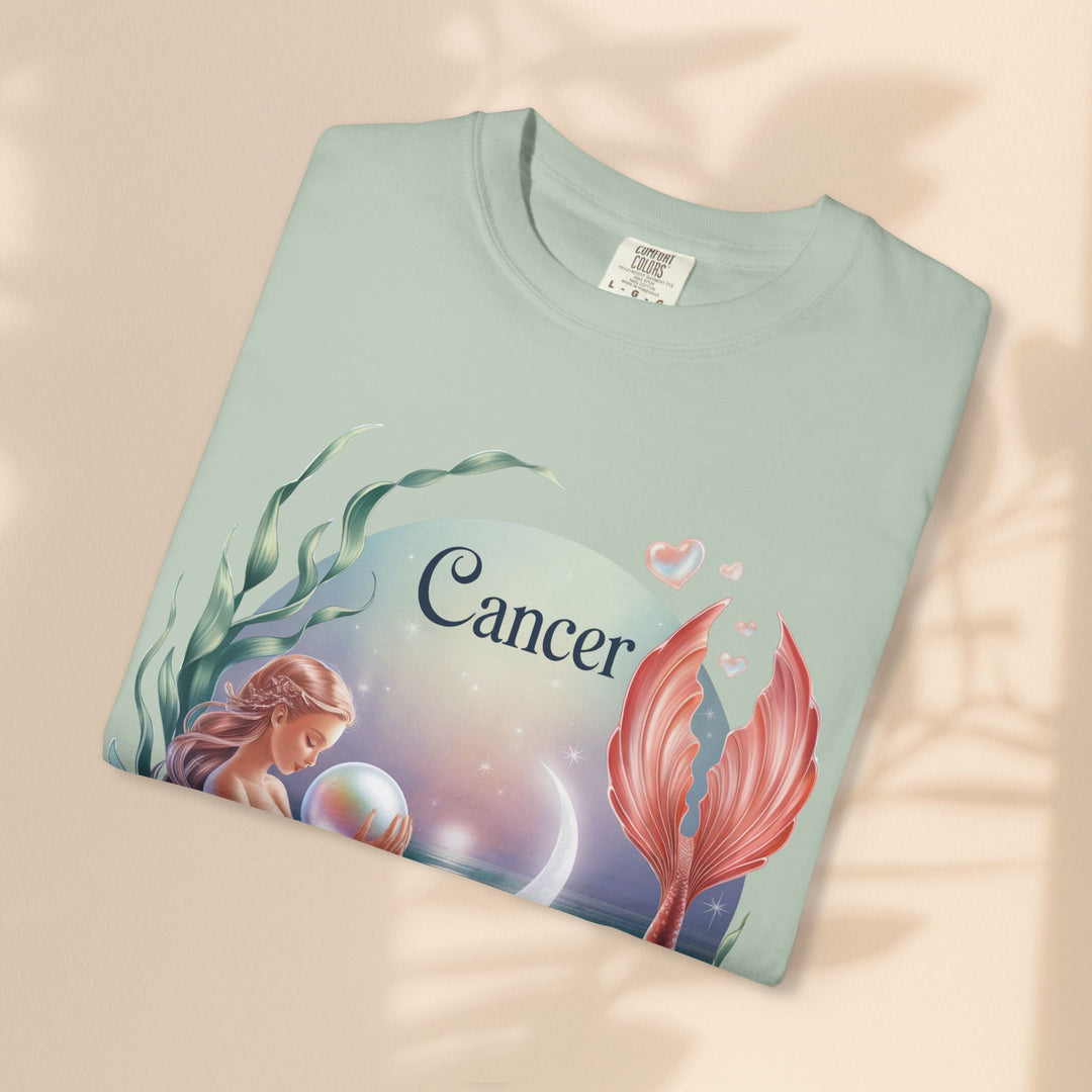 Cancer Zodiac Mermaid T-shirt, Astrology Tee, Astrological Sign Shirt, Gift for Cancer, Horoscope T-shirt, Cute Zodiac Apparel