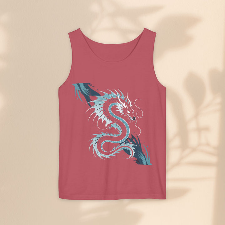 Dragon Art Unisex Tank Top - Stylish Summer Wear, Festival Apparel, Gift for Art Lovers, Beach Outfits, Cool Graphic Shirt