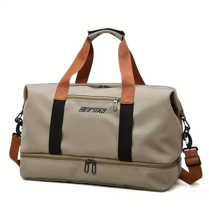Nylon Duffel Bag for Travel – Large Capacity, Foldable, Shoe Compartment – Men & Women