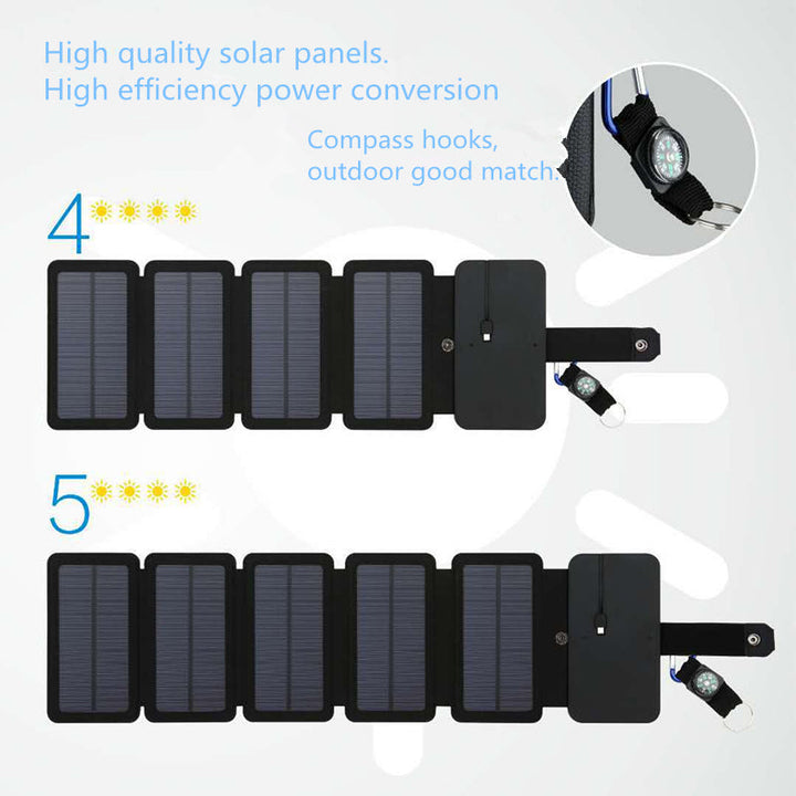 Portable Folding Solar Panel Charger with USB Output