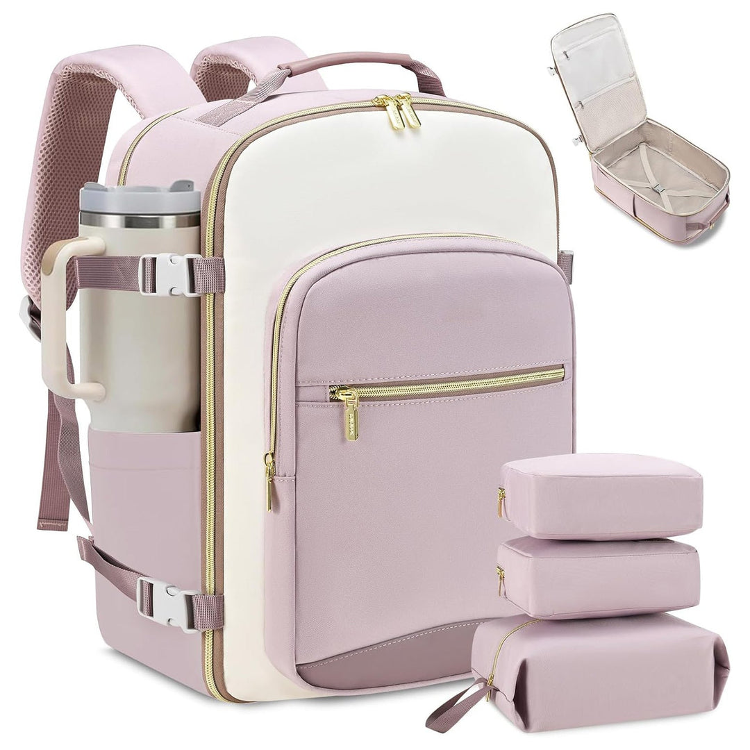 Travel Carry-On Luggage Set with 3 Organizer Pouches