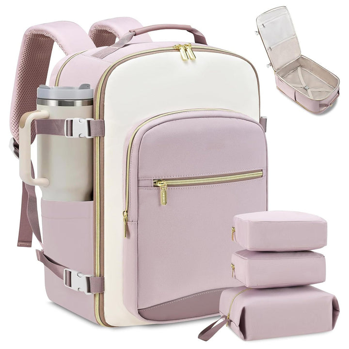 Travel Carry-On Luggage Set with 3 Organizer Pouches