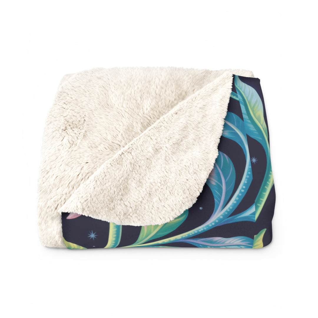 Florida Flowers Sherpa Fleece Blanket – Cozy Floral Throw for Home & Gifts