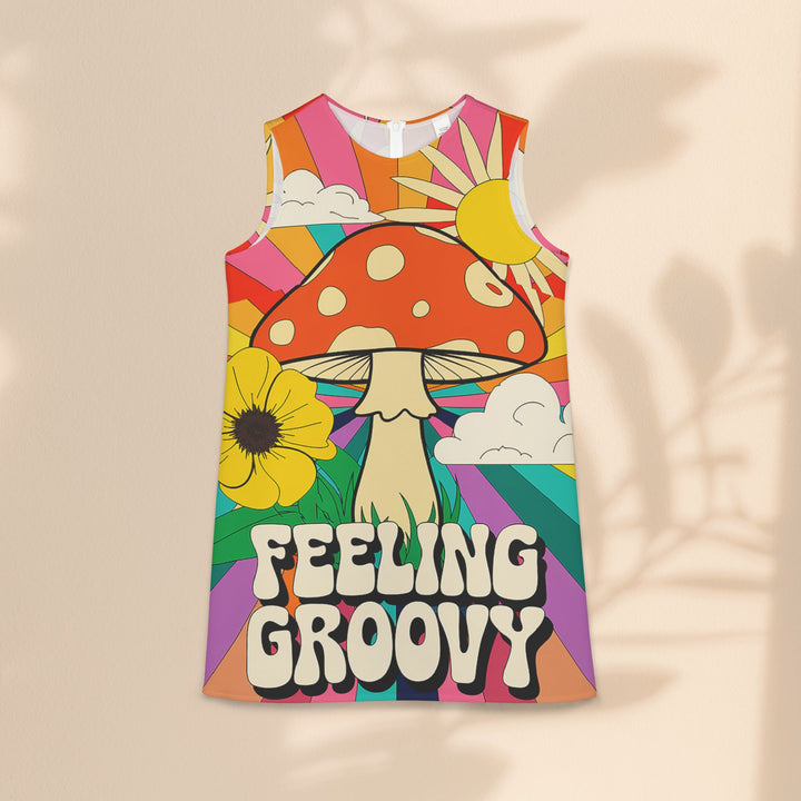 A-line Sleeveless Dress - Feeling Groovy