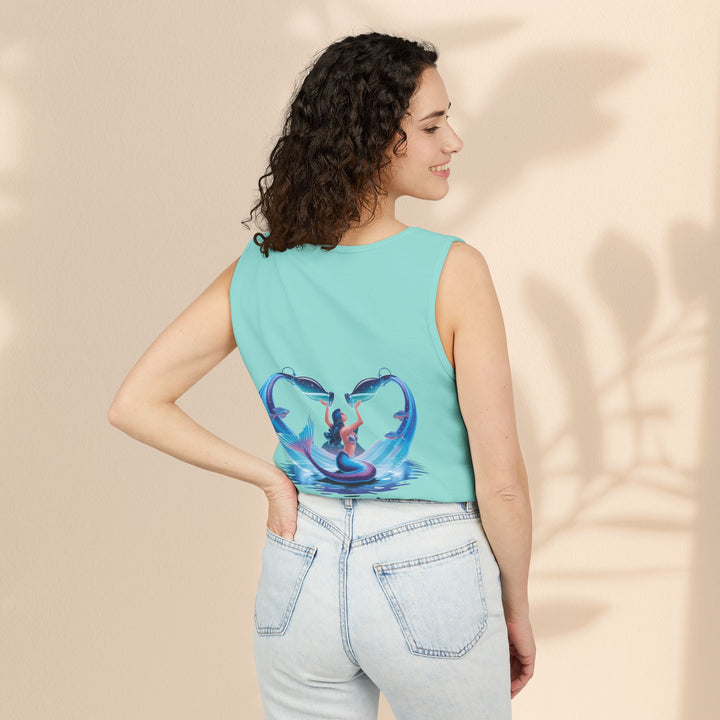 Aquarius Unisex Garment-Dyed Tank Top, Zodiac Apparel, Astrology Gift, Summer Outfit, Festival Wear, Birthday Gift
