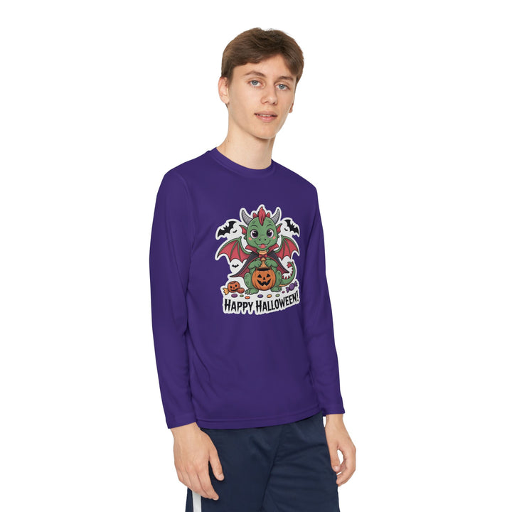 Halloween Youth Long Sleeve Tee, Cozy Tee for Kids, Spooky Costume Alternative, Perfect for Halloween Parties, Trick-Or-Treating