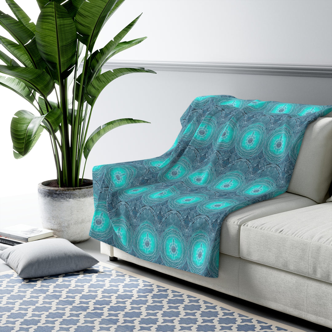 Reiki Symbols Sherpa Fleece Blanket – Healing Energy Throw for Home & Gifts