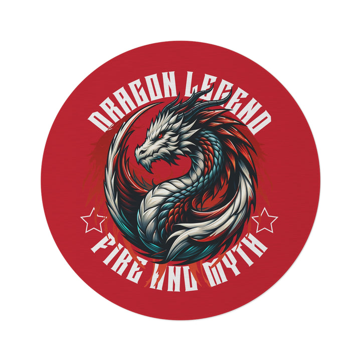 Dragon Legend Round Rug - Fire and Myth Home Decor