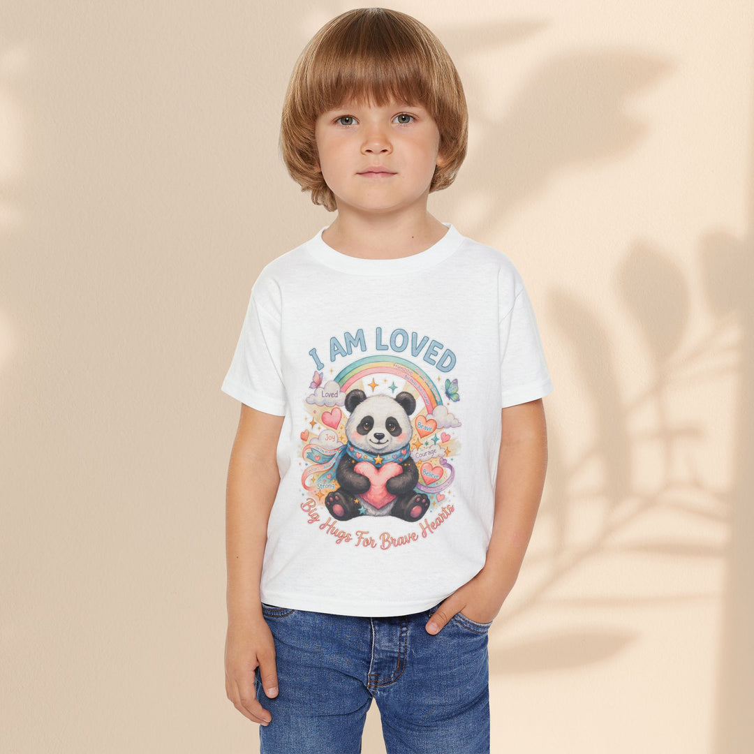 I Am Loved Panda Rainbow Toddler T-Shirt