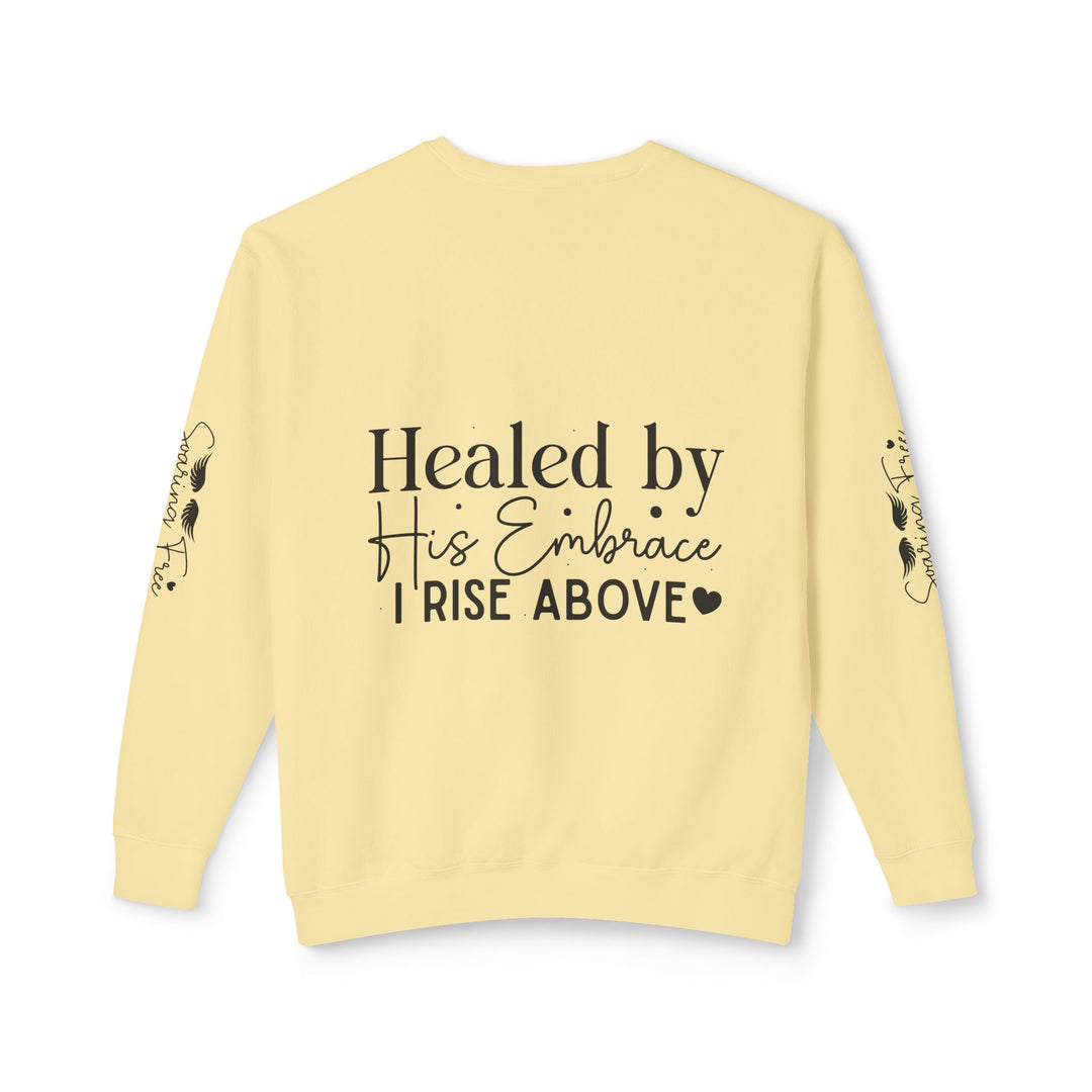 Unisex Lightweight Crewneck Sweatshirt - Healed By His Embrace