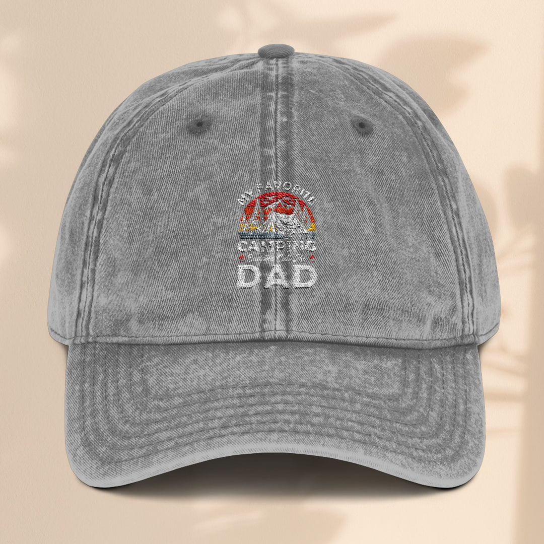 Vintage Embroidered Baseball Cap for Camping Dads